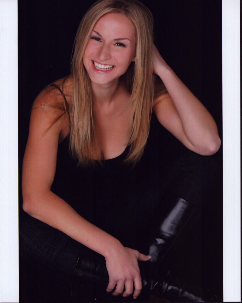 Jenn Gotzon smiling portrait photo print in black