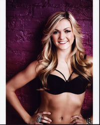 Lindsay Arnold photo print in black bra with hands on hips pose.