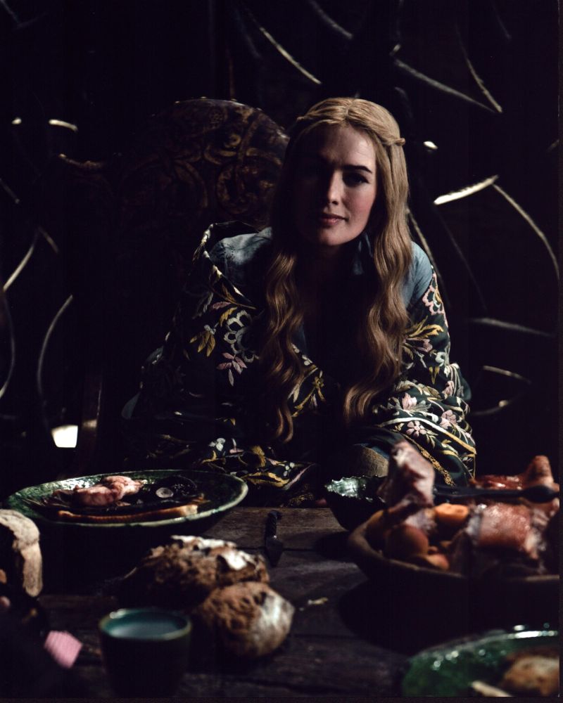 Lena Headey Sitting at Table in Game of Thrones Photo Print