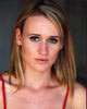 Ashley Dulaney headshot photo print in red tank top