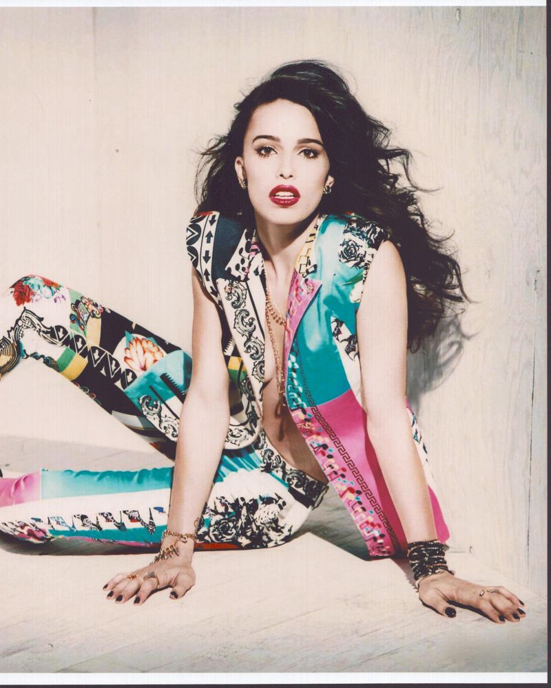 Chelsea Tyler Sitting in Patchwork Suit Photo Print