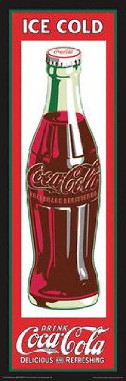 Coca-Cola Bottle Door Poster Print - Vintage Wall Art