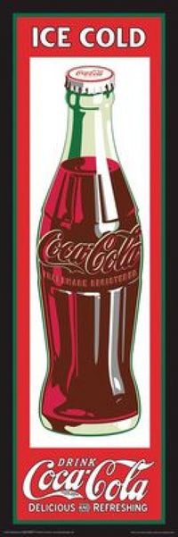 Coca-Cola Bottle Door Poster Print - Vintage Wall Art