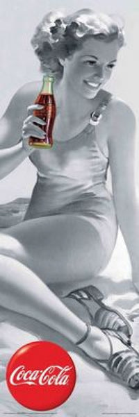 Coca-Cola Girl Door Poster Print (12x36) | Posterazzi
