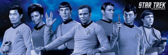Star Trek Crew Poster Print (12x36) - Sci-Fi Wall Art