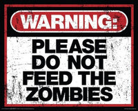 Zombies - Zombie Warning Poster Print (20x16)