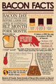 Bacon Facts Poster Print - Fun Culinary Decor