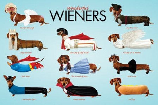 Wonderful Wieners Group Poster Print - 22x34 Rolled Poster