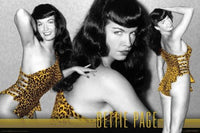Bettie Page Leopard Poster Print - 24x36 Rolled Poster