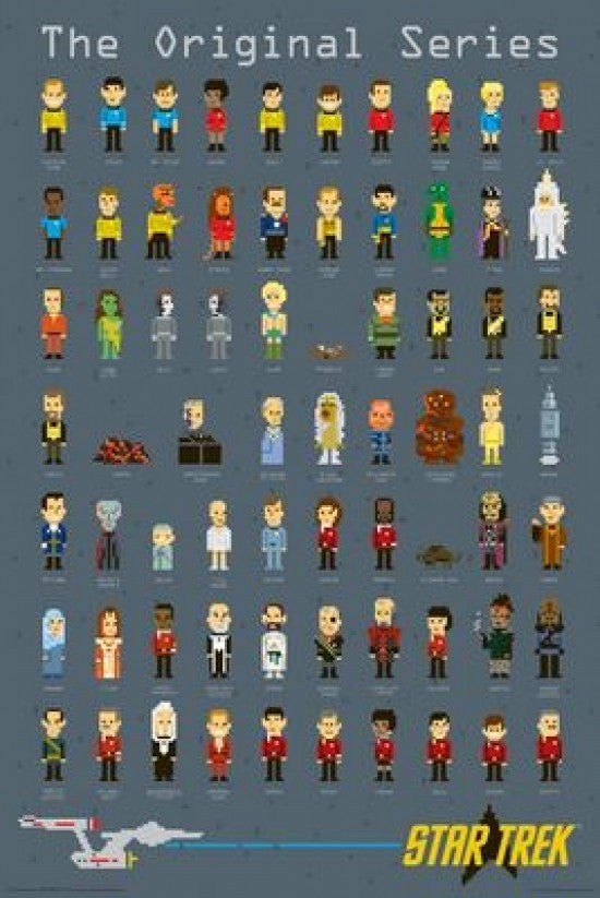 Star Trek - Pixels Rolled Poster Print (24x36)