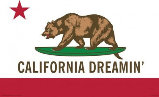 California Dreamin' Flag Poster Print - 24x36