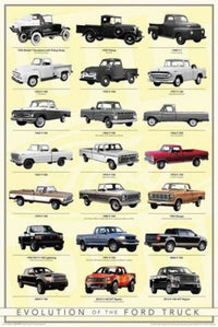Ford Truck Evolution Rolled Poster Print