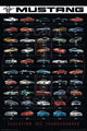 Ford Mustang Evolution Poster showcasing the iconic muscle car design.