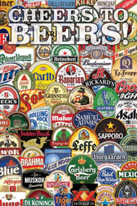 Cheers to Beers Drinking Poster Print - 22x34
