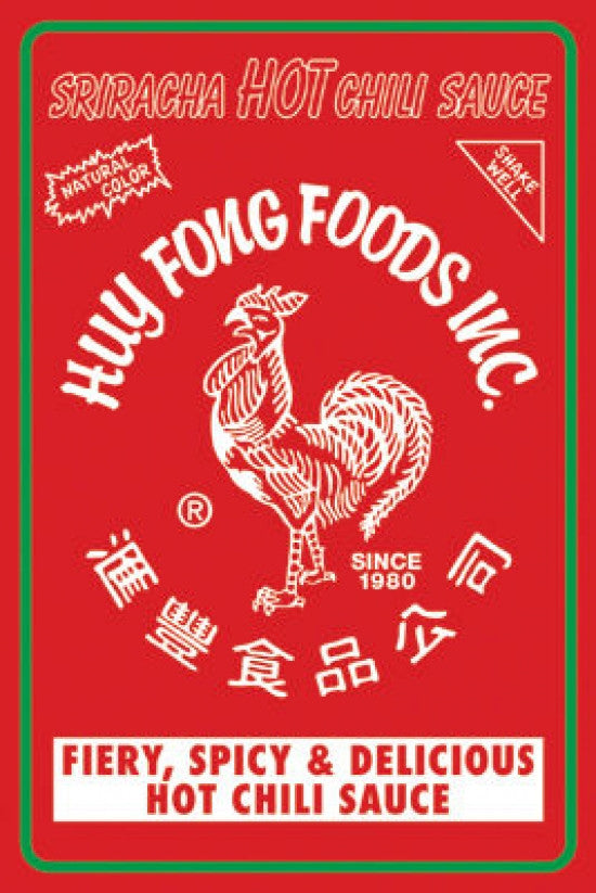 Sriracha Label Poster Print - 22x34 Rolled Poster