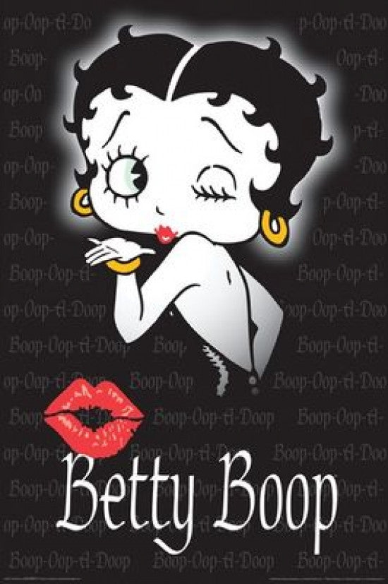 Betty Boop Black Kiss Rolled Poster Print - 24x36