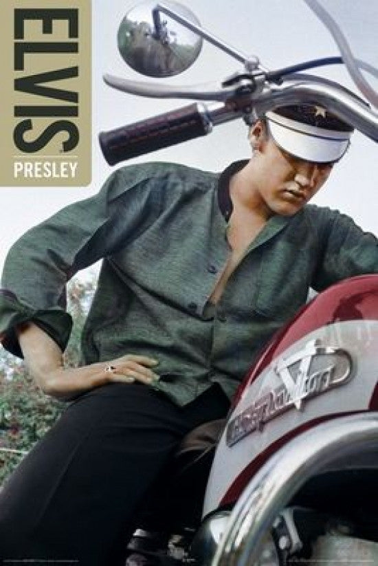 Elvis Presley Color Bike Poster Print - 24x36 Rolled Poster