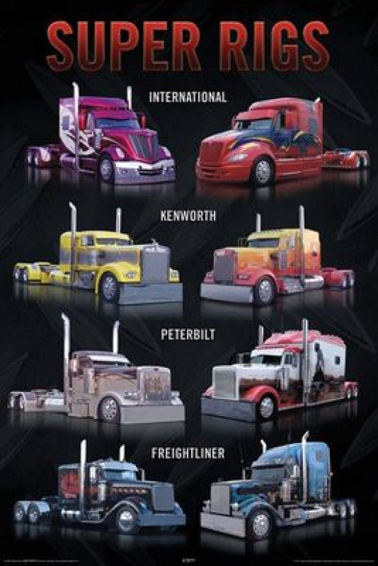 Super Rigs Collage Poster Print - 22x34 Rolled Poster