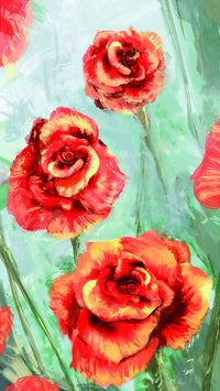 Flower Play Poster Print by Anthony Christou showcasing vibrant floral design.