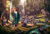 'Gaias Haven' art print by Anthony Christou featuring vibrant nature imagery.