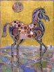 Red Stallion Overlook Art Print featuring a majestic stallion by Bob Coonts.