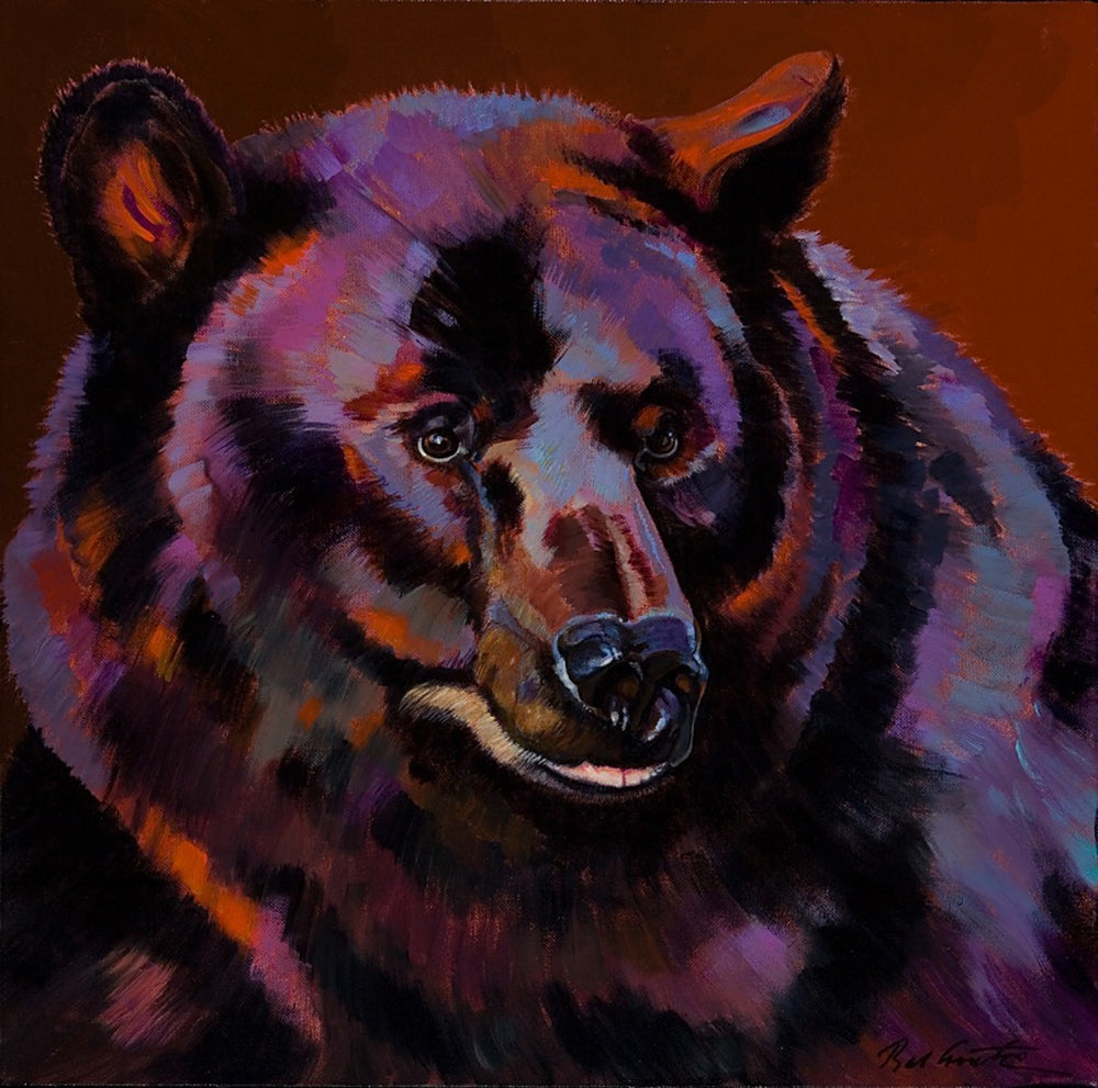 Black Bear Poster Print by Bob Coonts showcasing a majestic bear in nature.