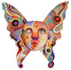 Butterfly Mask Poster Print by Bob Coonts, vibrant butterfly design, 12x12.