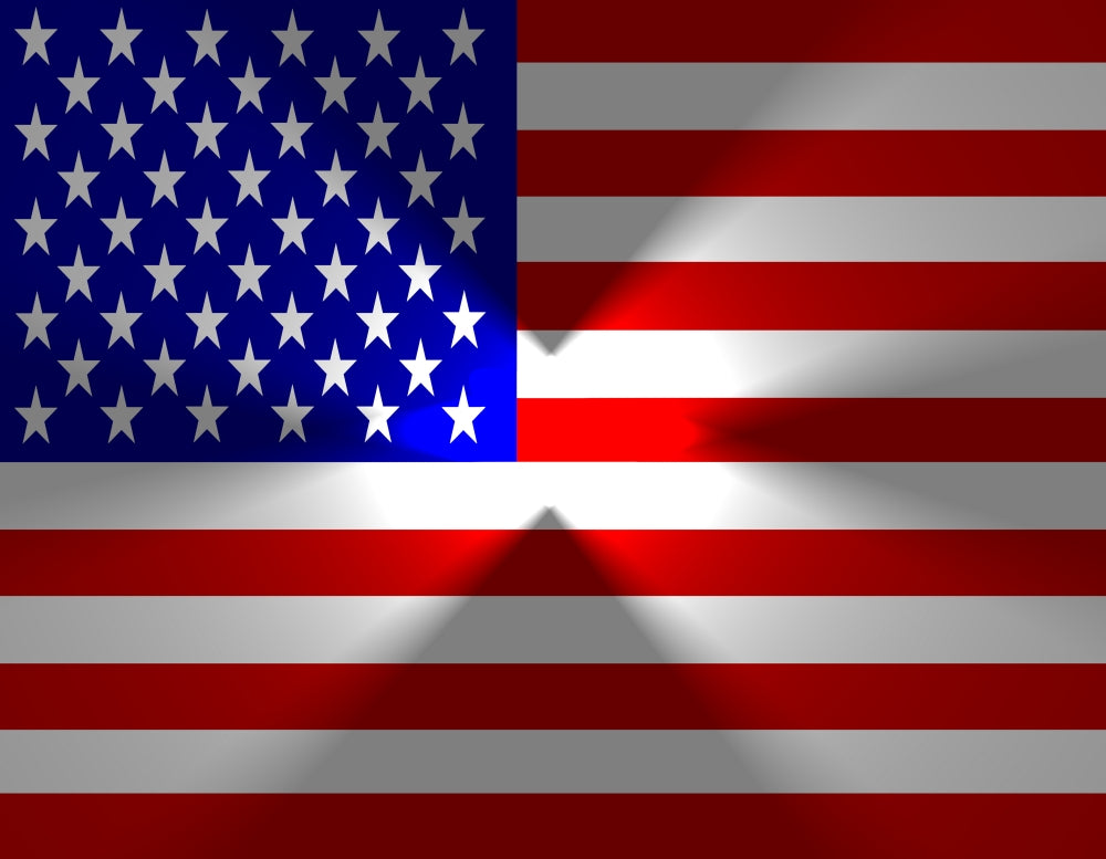 American Flag Poster Print by Greg Murphy showcasing vibrant colors and patriotic design.
