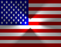American Flag Poster Print by Greg Murphy showcasing vibrant colors and patriotic design.