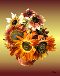 Sunflower 7 Poster Print by Greg Murphy showcasing vibrant sunflowers.