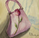 Purse Red Poster Print by Harriet Nordby, 12 x 12 inches, vibrant art.