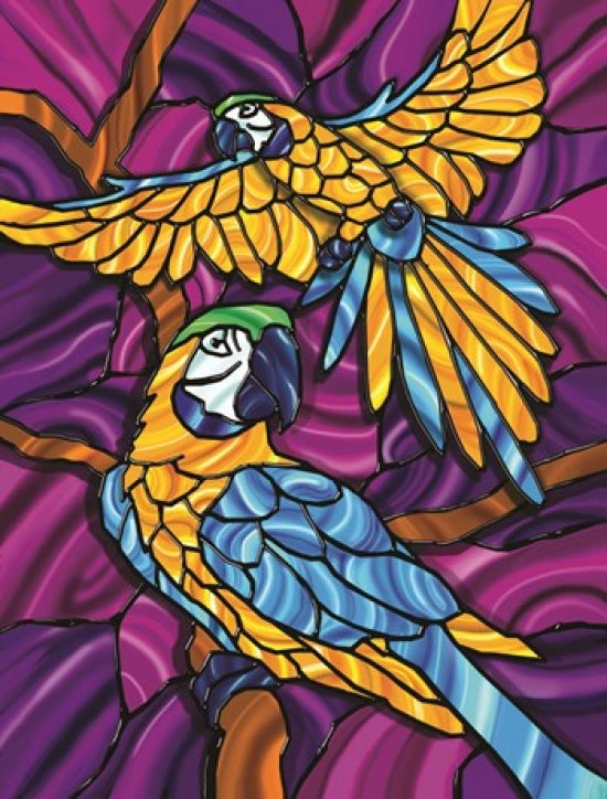 Colorful Parrot Art Print by Jeff Maraska, 18x24 inches.