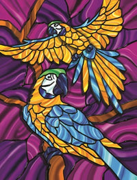 Colorful Parrot Art Print by Jeff Maraska, 18x24 inches.