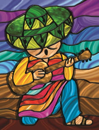 Sombrero 2 Poster Print by Jeff Maraska - Colorful and vibrant wall art.