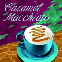 Cafe Macchiato Poster Print by Jeff Maraska, perfect for coffee lovers