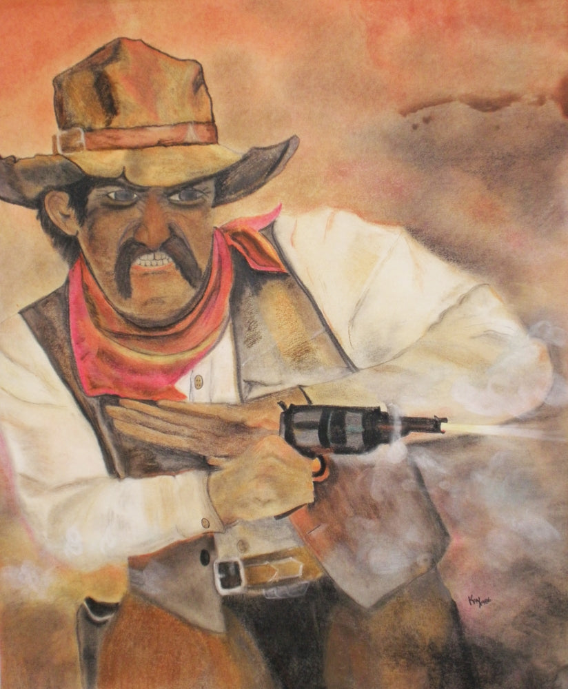 Old Outlaw Gunslinger Poster Print by Kay Smith, 20 x 24 inches