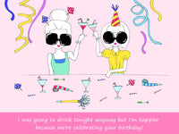 Colorful Birthday Drinks Poster Print by Melissa Corsari