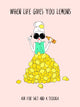 Lemons Tequila Poster Print by Melissa Corsari, vibrant artwork.