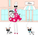 Shopping Day Poster Print by Melissa Corsari, 12 x 12 inches.