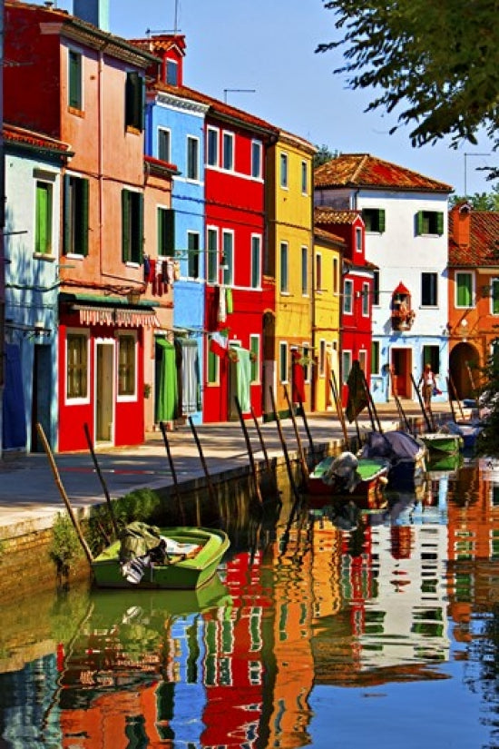 Burano Poster Print by Siep Bueneker showcasing colorful houses and serene canals.