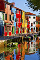 Burano Poster Print by Siep Bueneker showcasing colorful houses and serene canals.