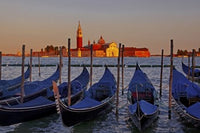 Gondolas at Sunset Poster Print by Siep Bueneker
