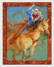 Ride With the Best Poster Print by Susan Edison, vibrant art piece for home decor