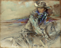 Dallied Up Poster Print by Susan Edison - vibrant artwork