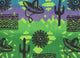 Fiesta Green Poster Print by Sara Henry showcasing vibrant colors and dynamic composition.