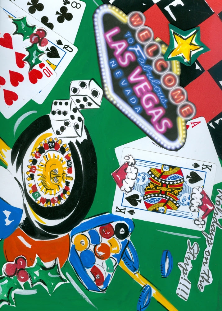 Vegas Holiday Poster Print by Sara Henry, 20 x 28 inches
