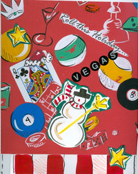 Vegas Holidays Poster Print by Sara Henry featuring vibrant Las Vegas imagery.