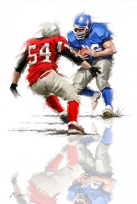 Vibrant American Football Poster Print by The Macneil Studio