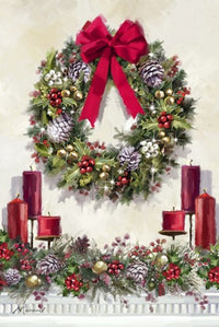 Xmas Wreath Poster Print by The Macneil Studio, festive holiday decor.