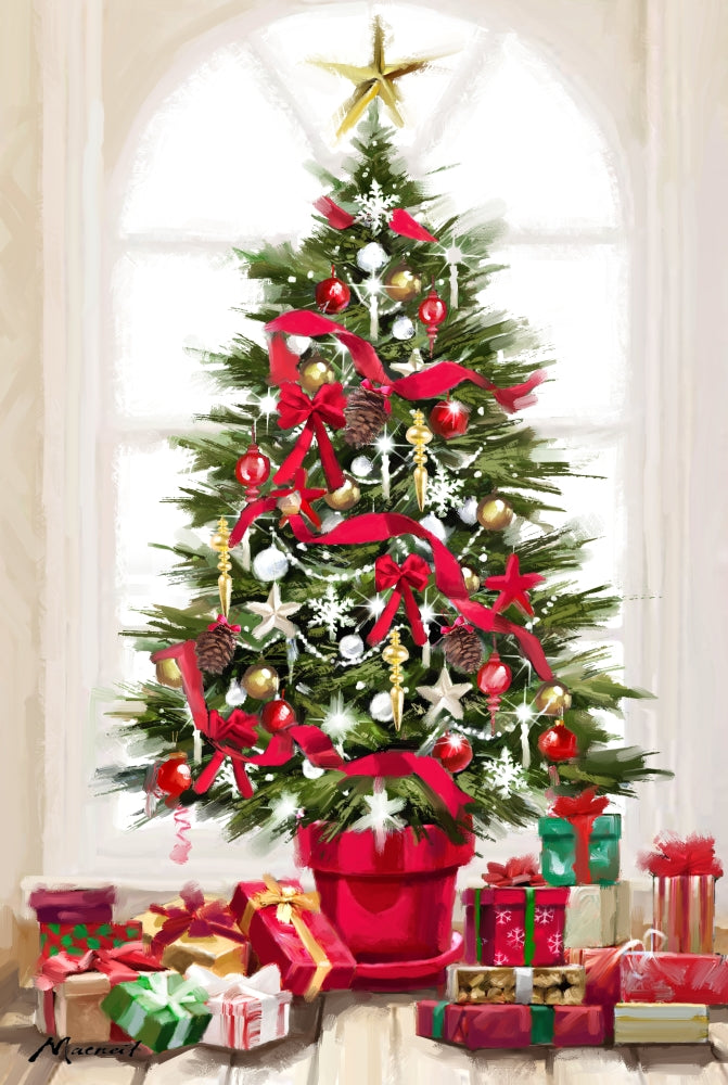 Xmas Tree Poster Print by The Macneil Studio, festive holiday art